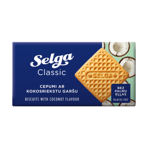 Kokosų skonio sausainiai SELGA, 180 g