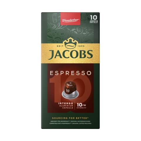 Kavos kap. JACOBS ESPRESSO 10 INTENSO, 10 vnt