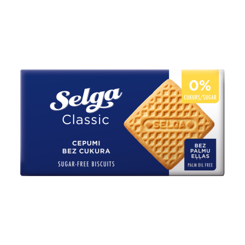 Sausainiai SELGA KLASIKA becukriai, 180 g