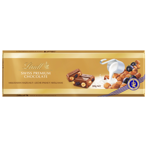 Pieninis šokoladas su raz.rieš., LINDT, 300g