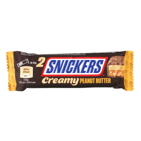 Šokoladinis batonėlis SNICKERS CREAMY, 37 g