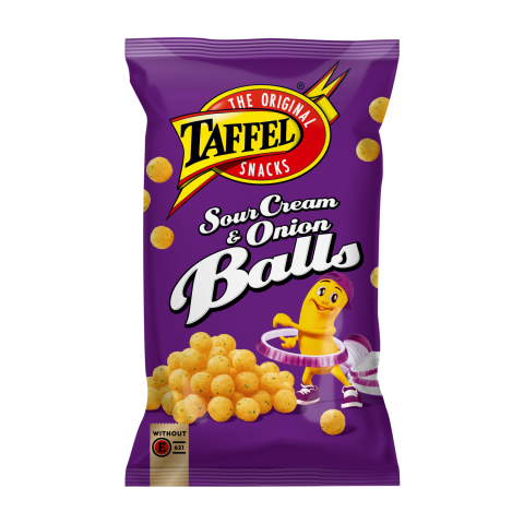 Gr.ir sv.sk.kuk.traškučiai TAFFEL BALLS, 165g