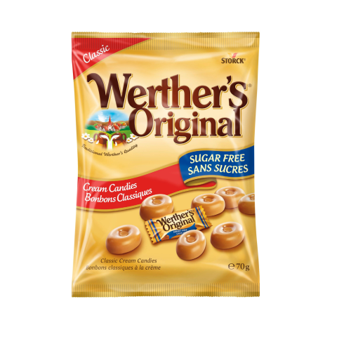 Krem. karamelė su sald.WERTHER'S Orig.SF, 70g