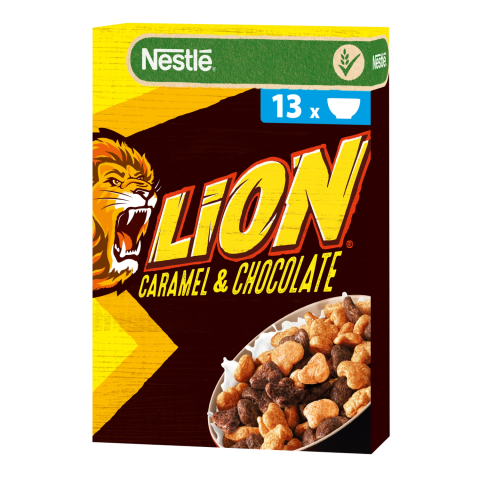 Dribsn. su šok. ir karam. NESTLE LION, 400 g