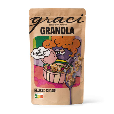Gumos skonio granola BUBBLE GUM GRACI, 250 g