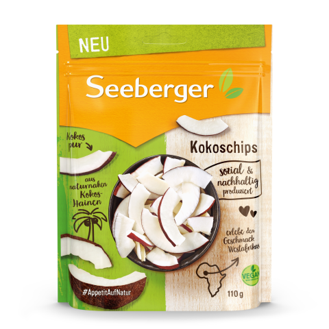 Kokosų traškučiai SEEBERGER, 110 g