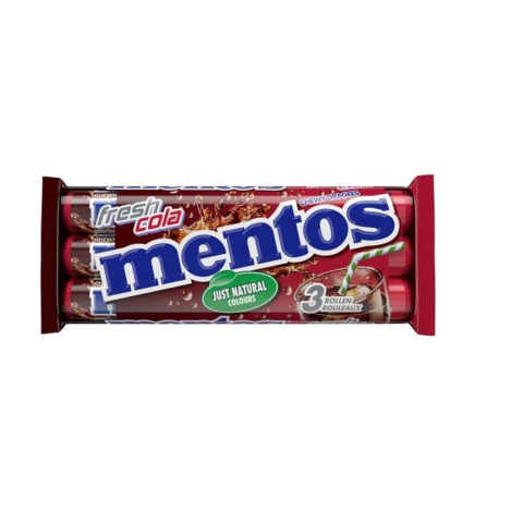 Košļājamās konfektes Mentos Cola 3x38g