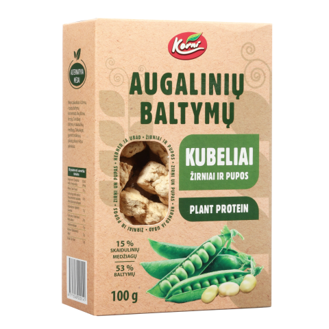 Augalinių baltymų kubeliai KORNI, 100 g