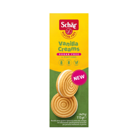 Vanilės sk. sausainiai SCHAR su saldik.,115 g