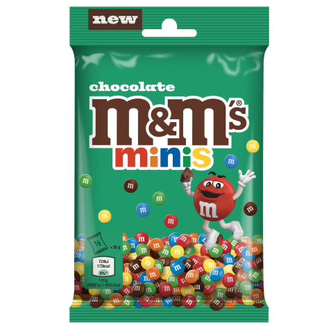 Pien. šokoladas M&M'S MINIS tr. glajuje, 70 g