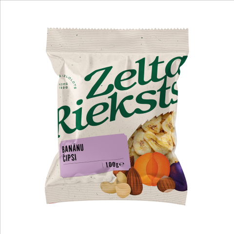 Bananų traškučiai ZELTA RIEKSTS, 100 g