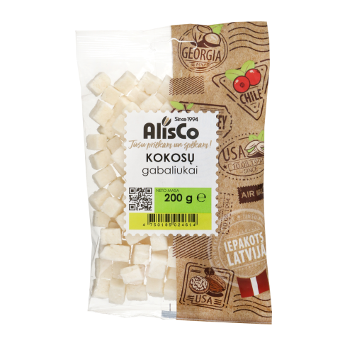 Kokosriekstu gabaliņi Alis Co žāvēti 200g