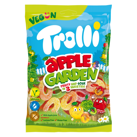 Želejkonfektes Trolli Apple Garden, veg. 175g