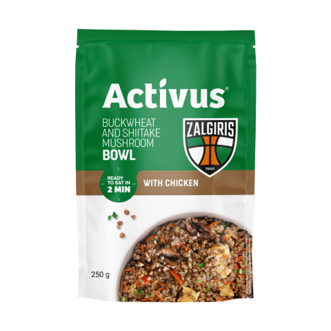 Grikiai su višt., šitak. gryb. ACTIVUS, 250 g