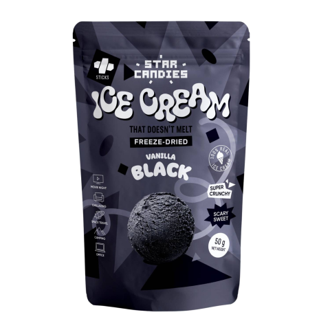 Šalt. džiov. juodi ledai STAR CANDIES, 50 g