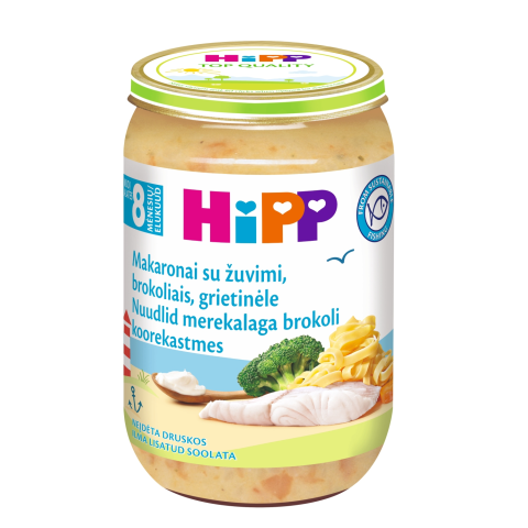 Makar. žuv., brok. tyrelė HIPP, 8 mėn, 220 g