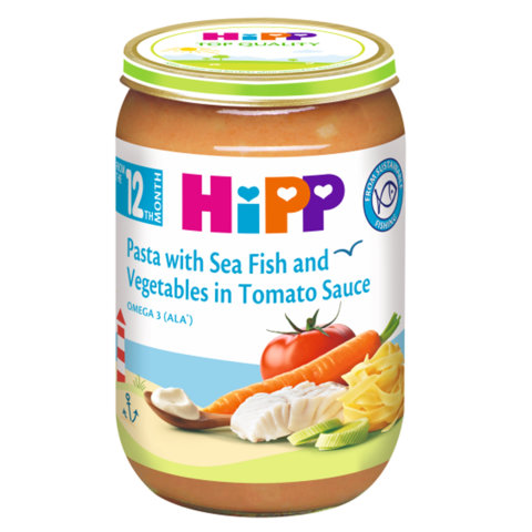 Mak. žuvies, darž. pomid. HIPP, 12 mėn, 220 g
