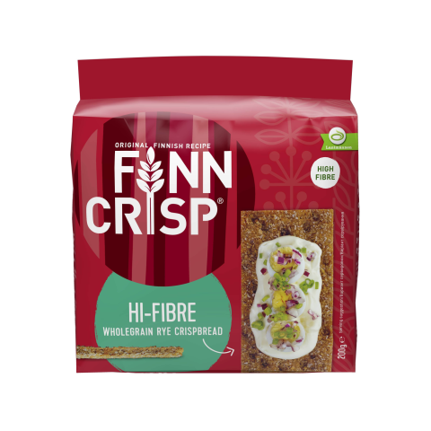 Rug.duonos paplotėl.HI-FIBRE FINN CRISP, 200g