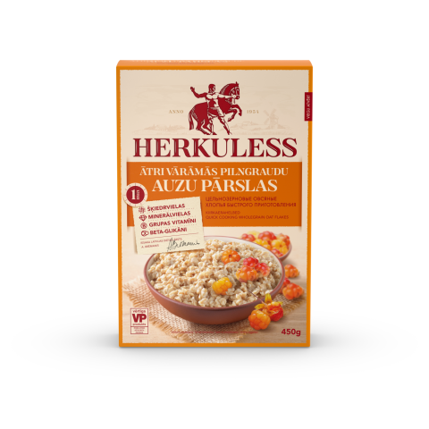 Auzu pārslas Herkuless ātri vārāmās 450g