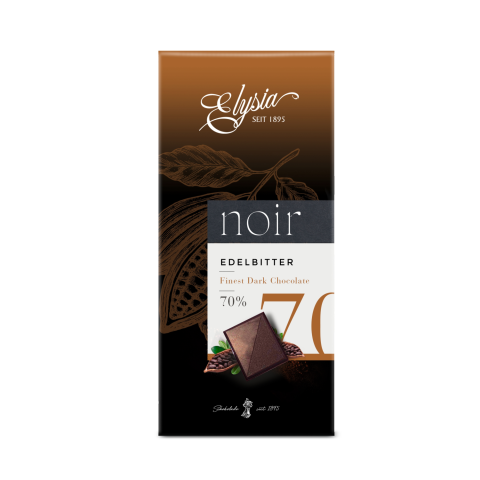 Rūgtā šokolāde Elysia Noir 70% kakao 100g