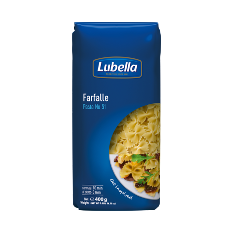 Makaronai LUBELLA FARFALLE Nr. 51, 400 g