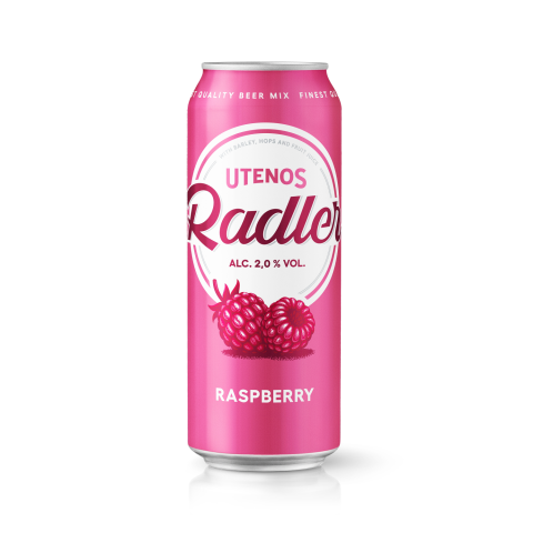 Alus UTENOS RADLER RASPBERRY, 2%, 0,5l