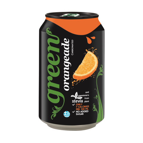 Dzēriens Green Orange gāzēts 0,33l