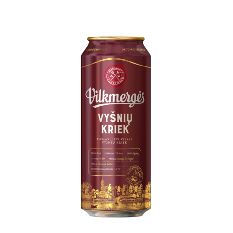 VILKMERGĖS alus VYŠNIŲ KRIEK, 5 %, 0,5l, sk.