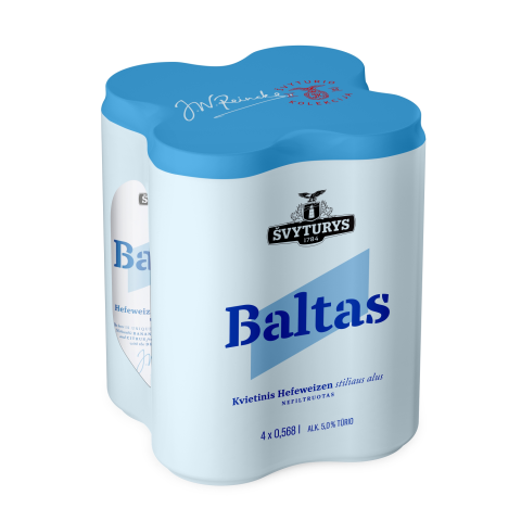 ŠVYTURIO Baltas alus, 5 %, 4 x 0,568 l sk.