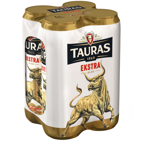 Alus TAURAS EXTRA, 5,2 %, 0,568 l x 4 vnt.