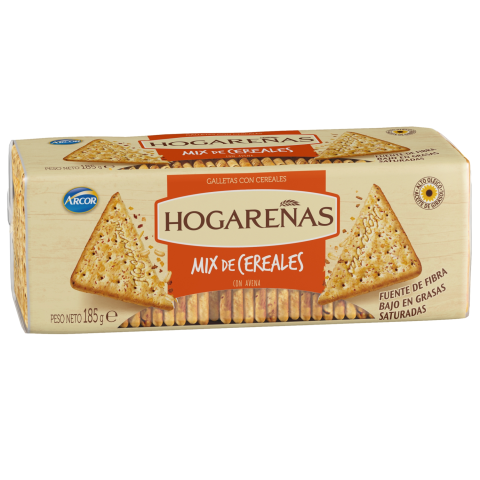 Krekeriai su sėl. HOGARENAS CEREAL MIX, 185 g