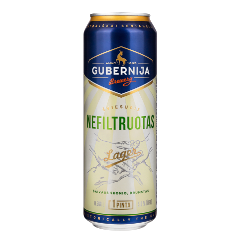 GUBERNIJOS alus NEFILTRUOT. LAGER,5,0%,0,568l