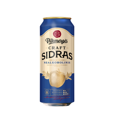 Nealkoholinis sidras VILKMERGĖS, 0,5 l SK