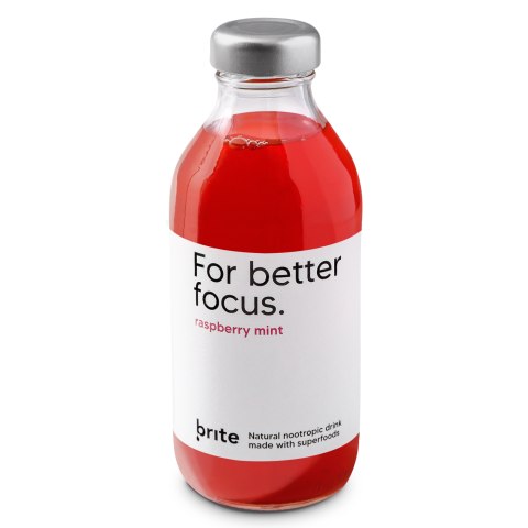 Natūralus gėrimas BRITE RASPBERRY, 0,33l