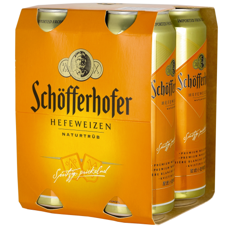 Alus SCHOFFERHOFER HEFEWEIZEN, 5,0 %,4 x 0,5l