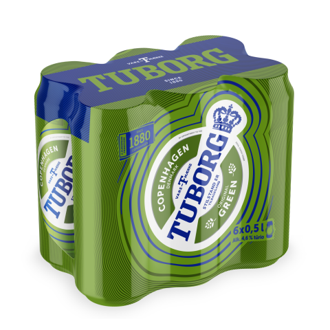 Alus TUBORG, 4,6 %, 6 X 0,5 l