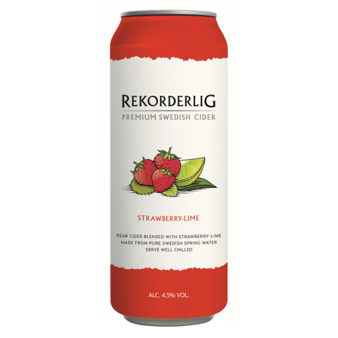 Sidras REKORDERLIG STRAWBERRY&LIME, 4,5%,0,5l