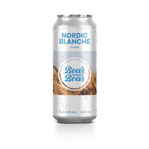 Alus BEAR&BOAR NORDIC BLANCHE, 5,0 %, 0,44 l