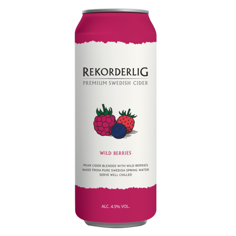 Sidras REKORDERLIG WILD BERRIES, 4,5%, 0,5 l