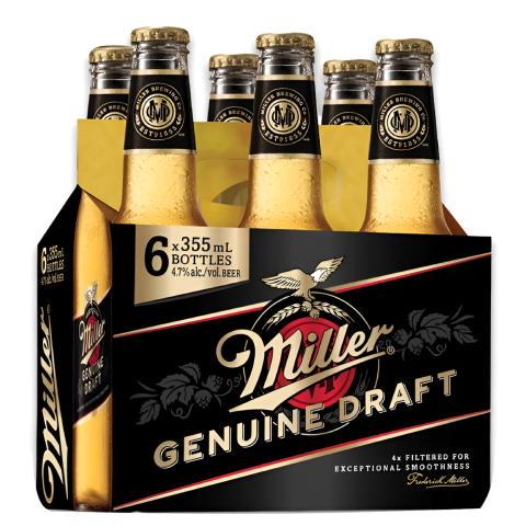 Alus MILLER GENUINE DRAFT, 4,7 %, 6 x 0,33 l