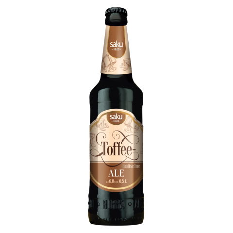 Õlu Saku Toffee Ale 6%vol 0,5l pudel