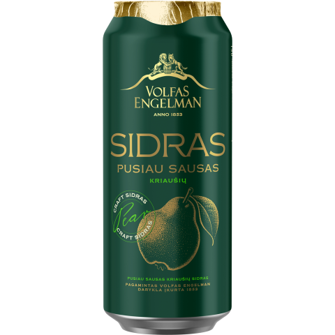 Kriaušių sidras VOLFAS ENGELAMN, 4,5 %, 0,5 l