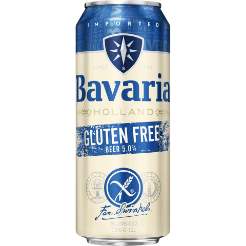 Alus BAVARIA PREMIUM GLUTEN FREE, 5 %, 0,5 l