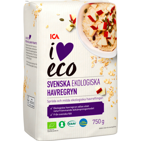 Avižiniai dribsniai I LOVE ECO, 750 g