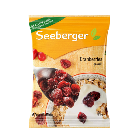 Džiovintos spanguolės SEEBERGER, 125g