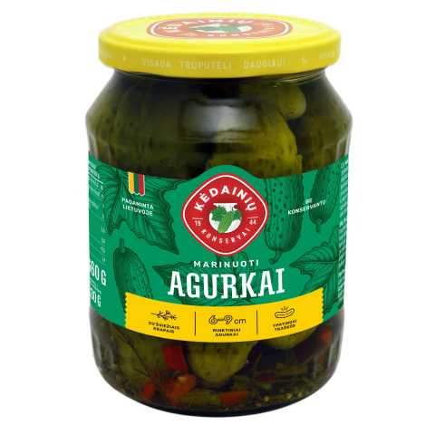 Mar. agurk. KĖDAINIŲ KONSERVAI, 660 g / 330 g