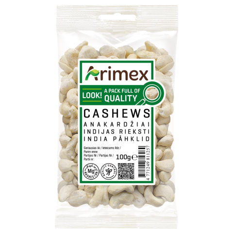 Anakardžių riešutai ARIMEX, 100g