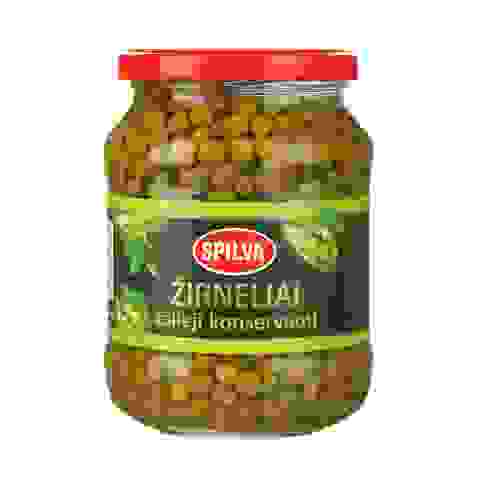 Žal. konserv. žirneliai SPILVA, 690 g / 450 g