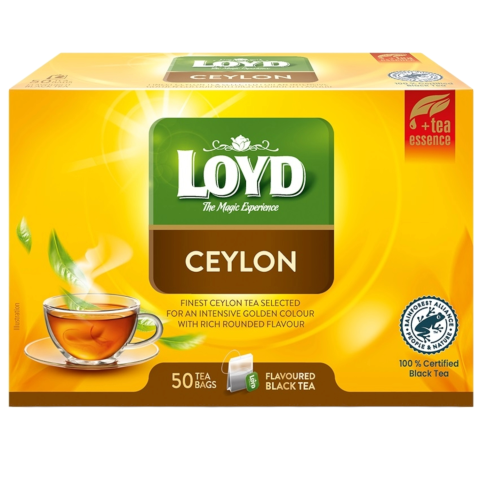 Melnā tēja Loyd Ceylon aromatizēta 50x2g