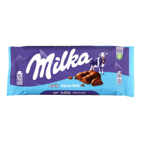 Šokoladas MILKA BUBBLY, 90g